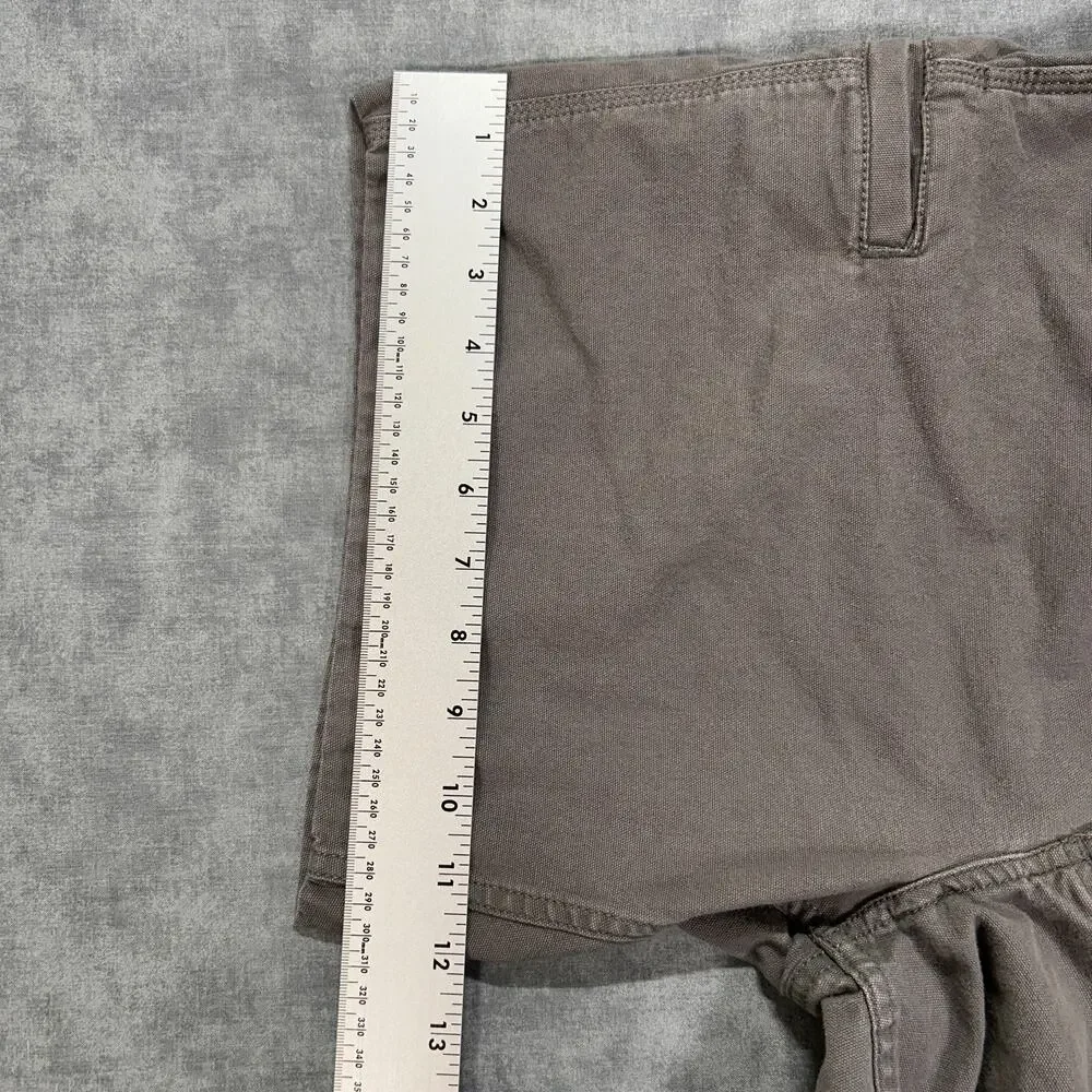 Carhartt Rugged Flex Canvas Utility Work Shorts Mens 36 Gray Relaxed Fit 8